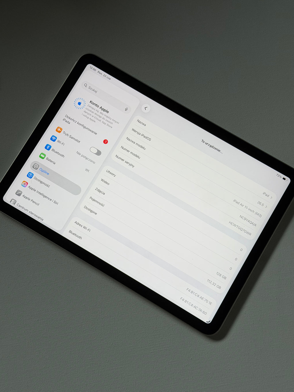 iPad Air m3, 100% baterii, Gwarancja