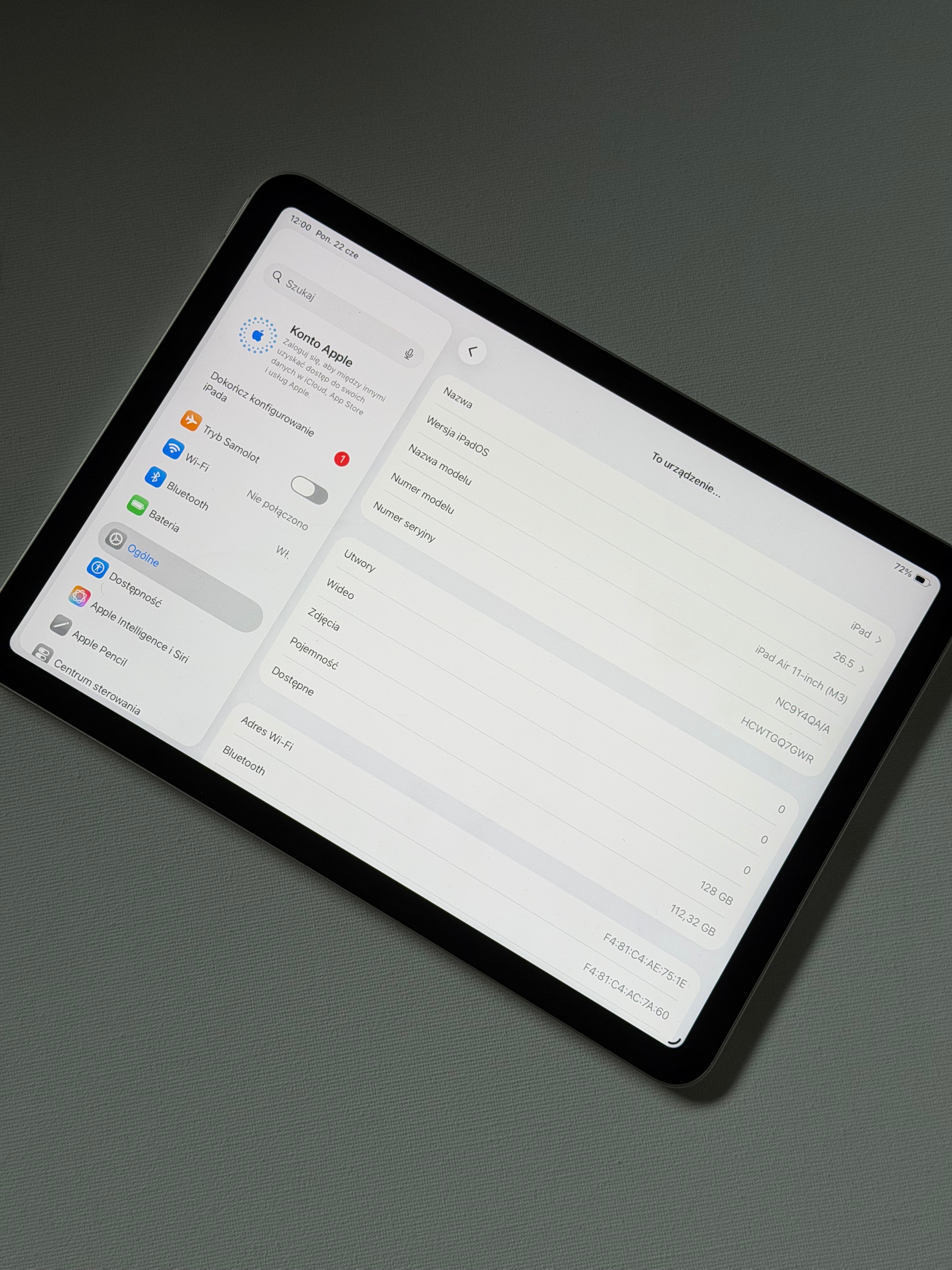 iPad Air m3, 100% baterii, Gwarancja