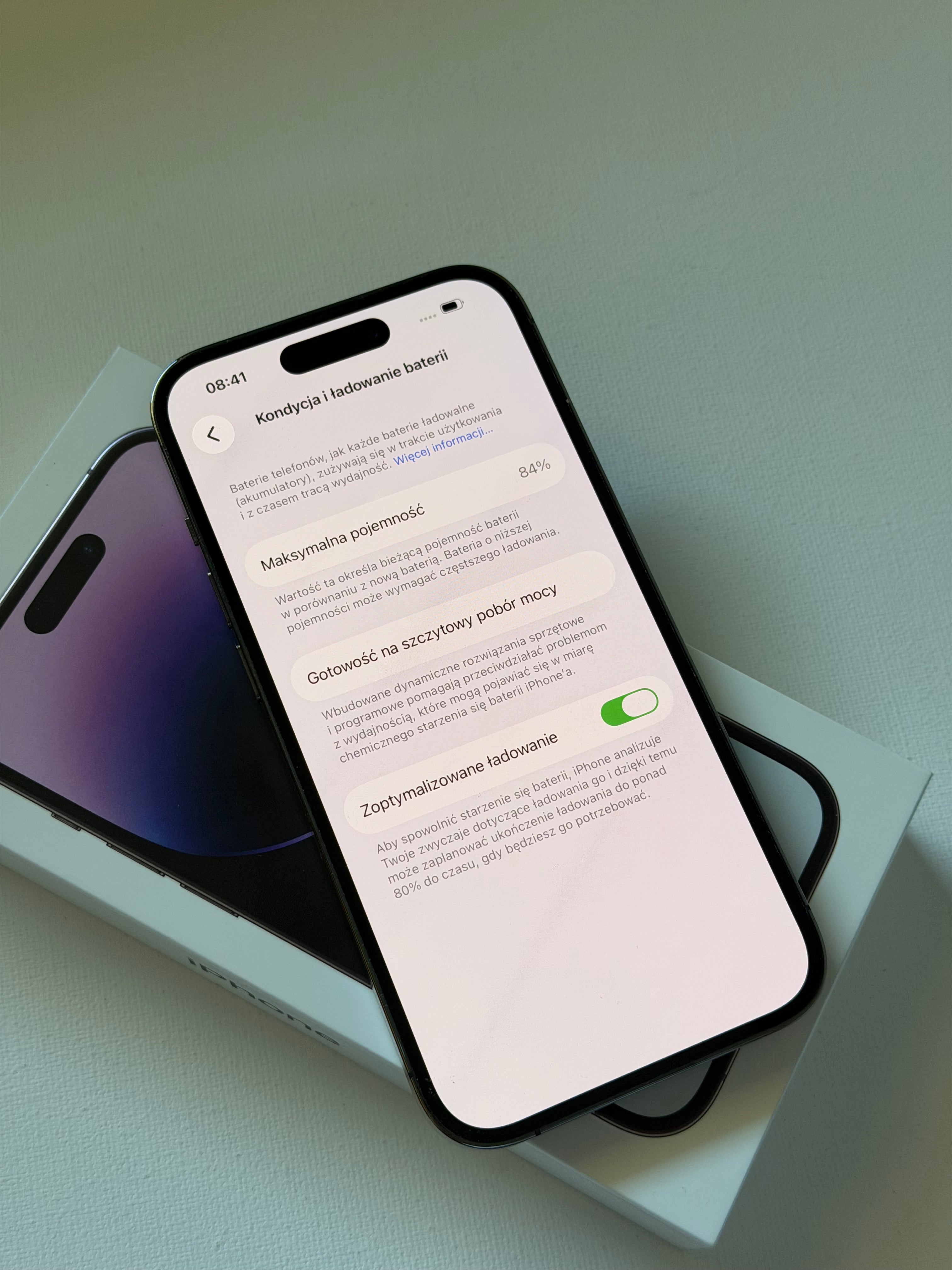 iPhone 14 Pro, 84%, 128GB