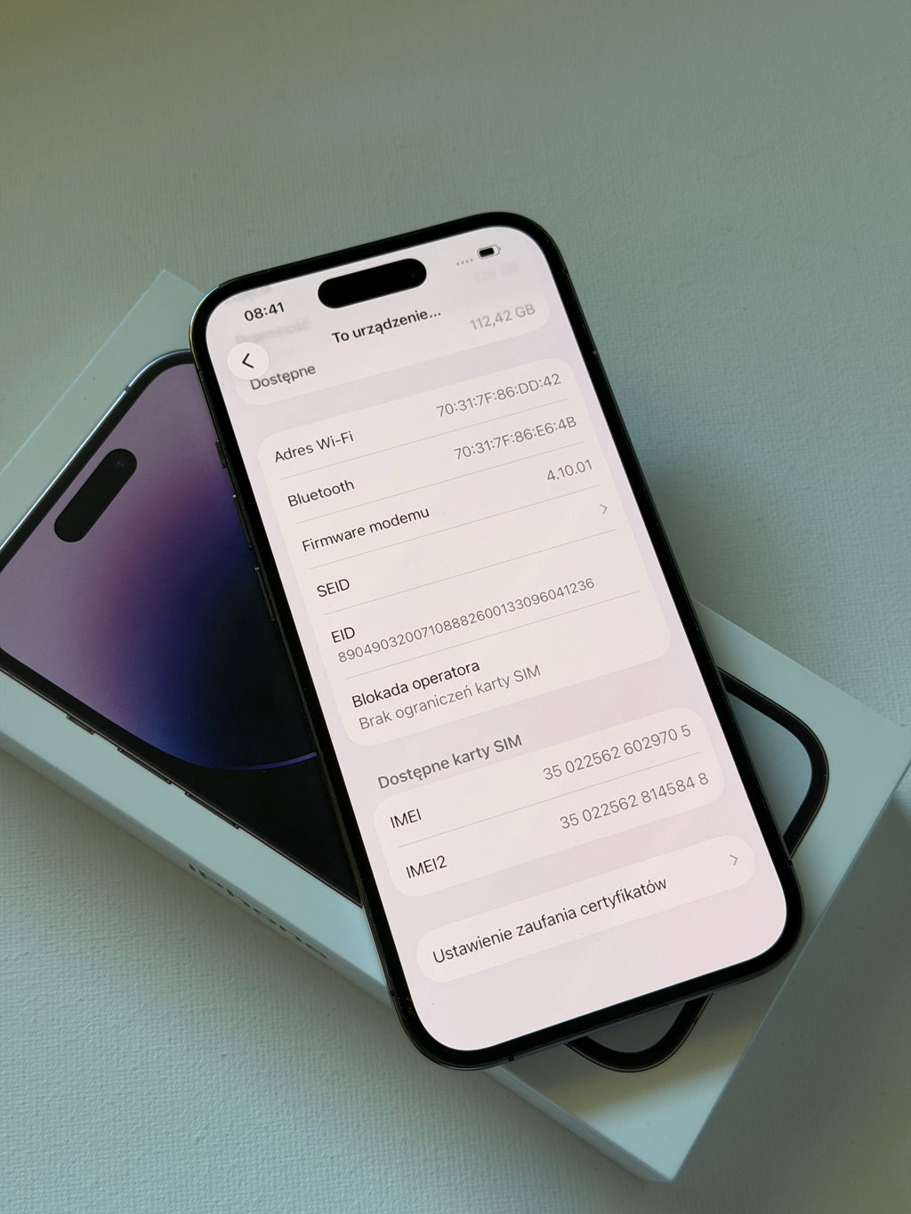 iPhone 14 Pro, 84%, 128GB