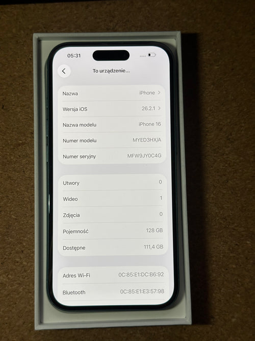 iPhone 16 – 128 GB – miętowy