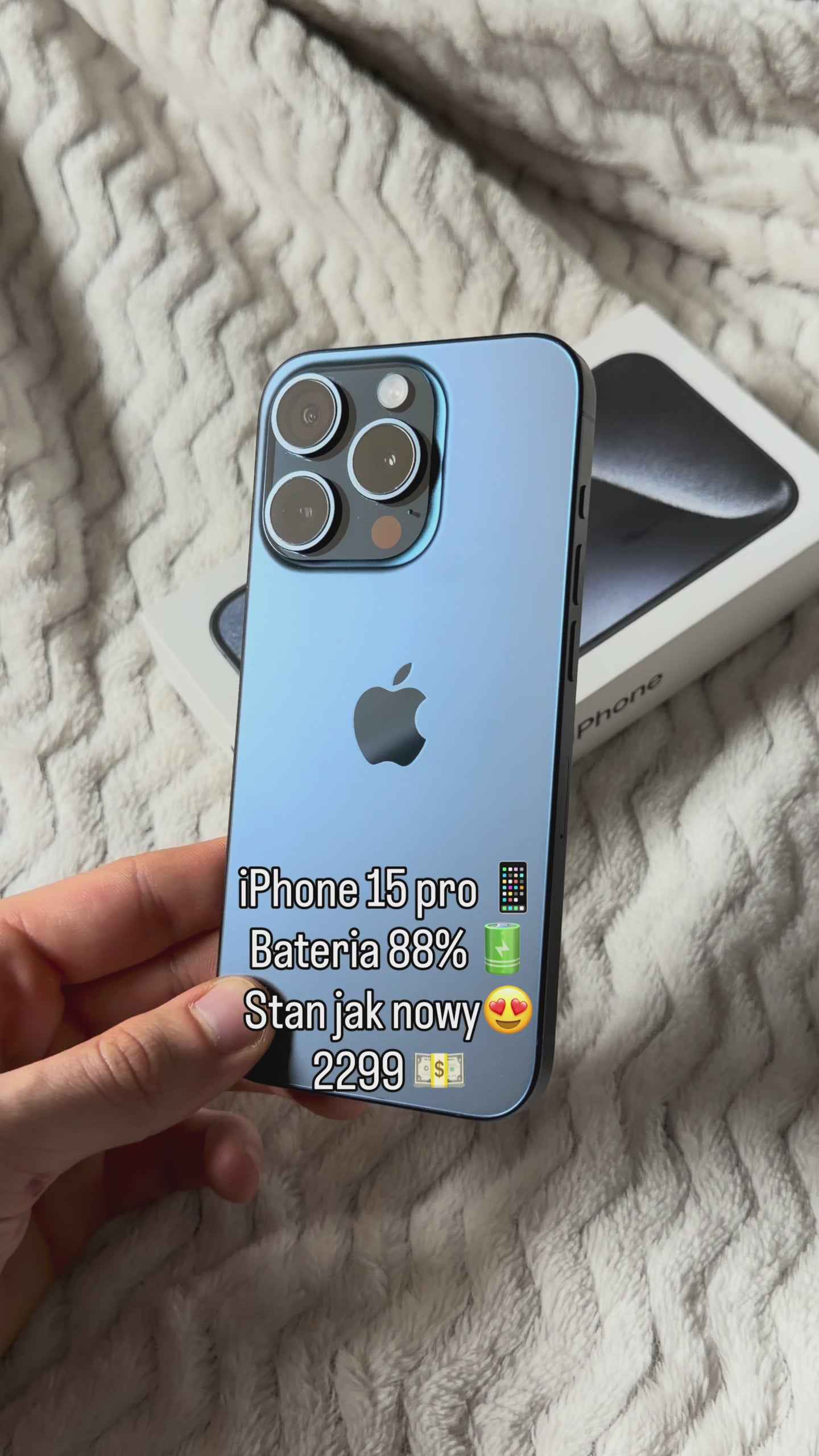 iPhone 15 pro - blue titanium - 88%
